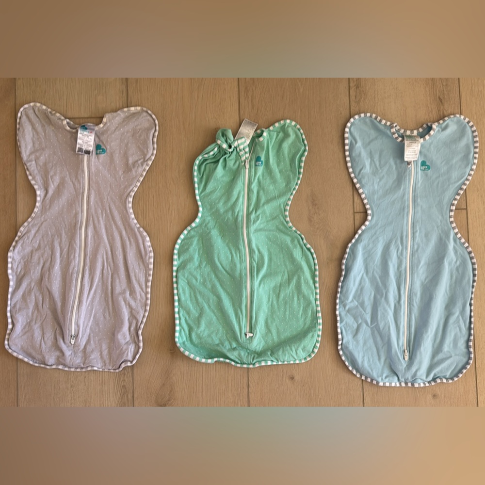 Baby Swaddle Set in Mint and Gray